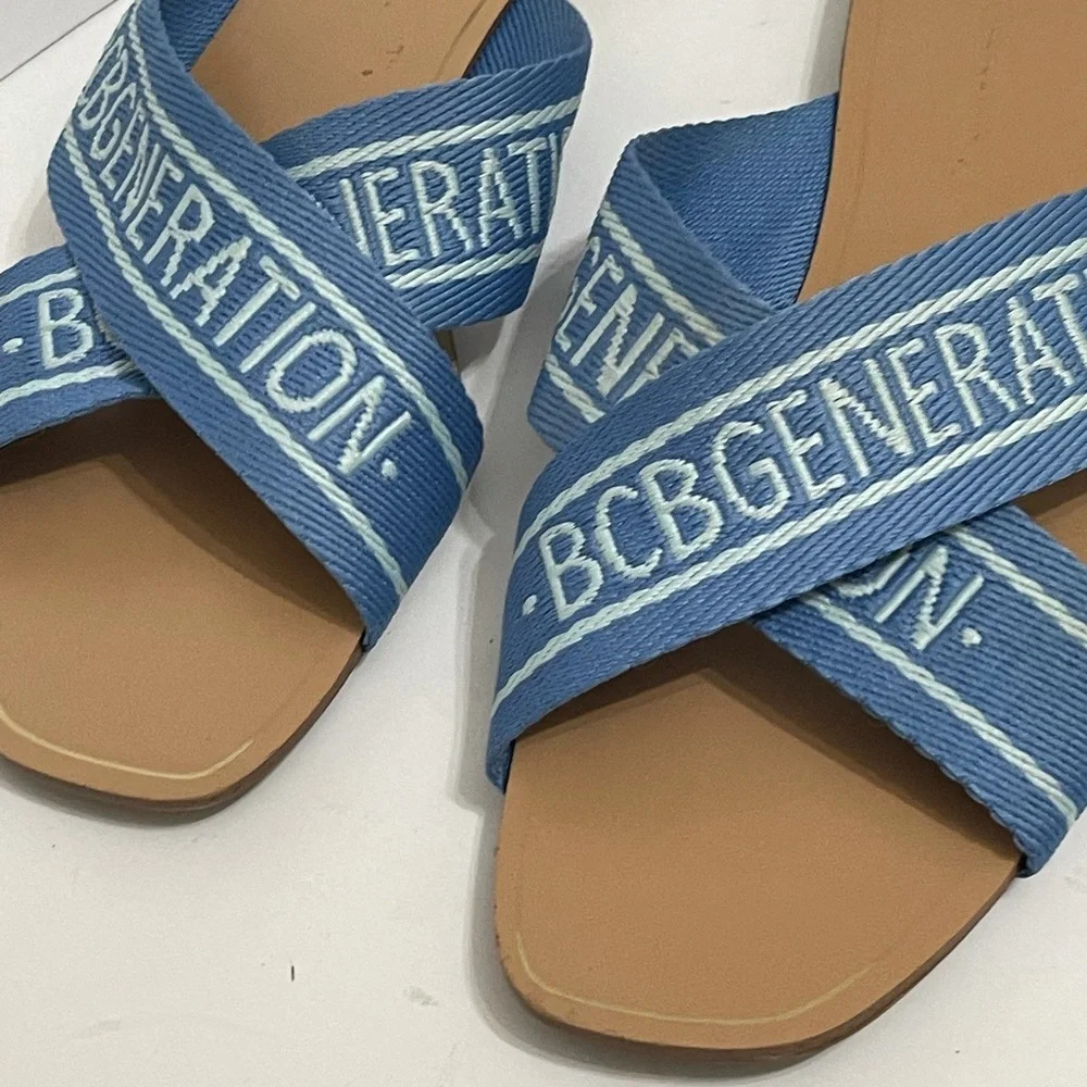 BCBGeneration blue flat Sandals sz 9 - Picture 7 of 12